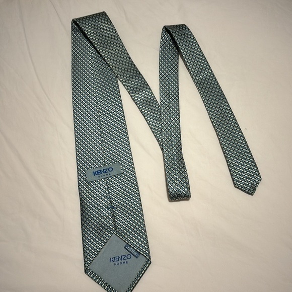 Kenzo Homme blue silver tie - Picture 7 of 8